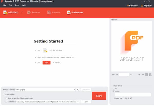 Voer PDF Converter uit