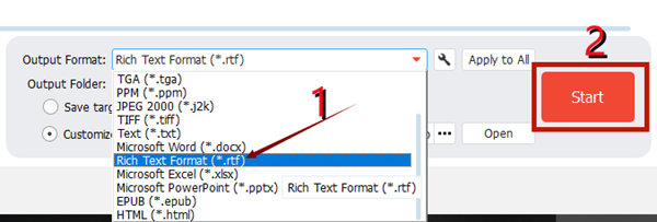 Utdataformat