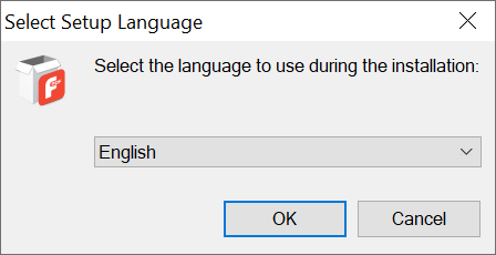 セットアップ言語を選択します