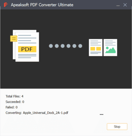 Iniciar conversão de PDF