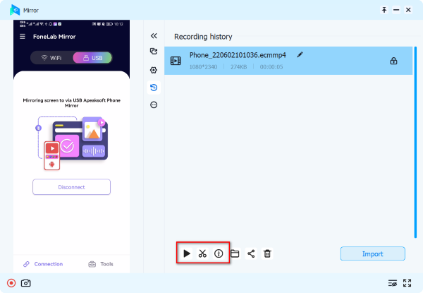 Configuración de grabación