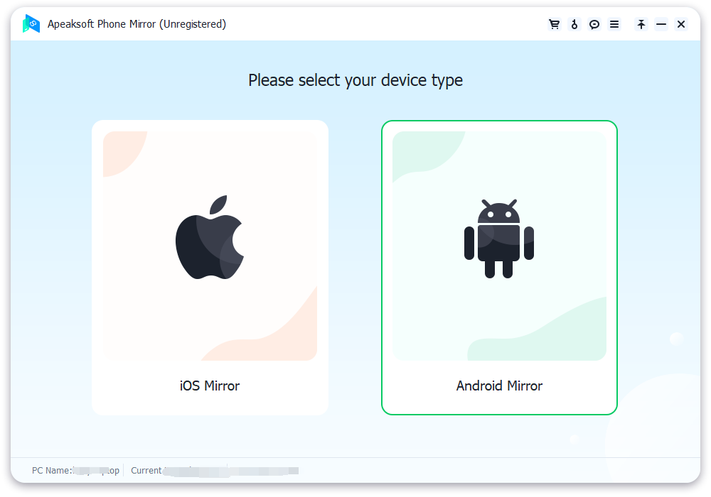 Schritt-1-Android-Mirror auswählen