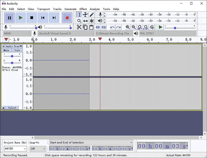 Audacityで音声を録音（Windows版）