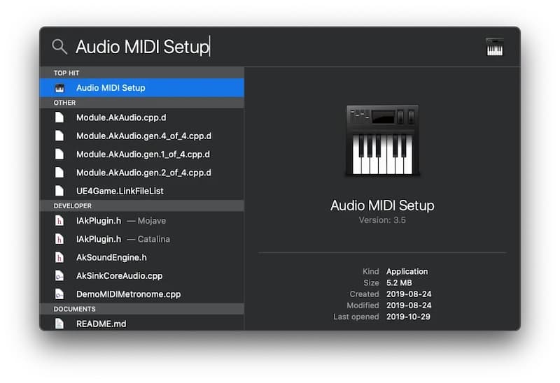 Mac Audio MIDI 設定