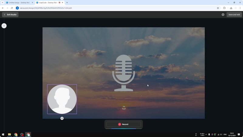录制 Canva 配音