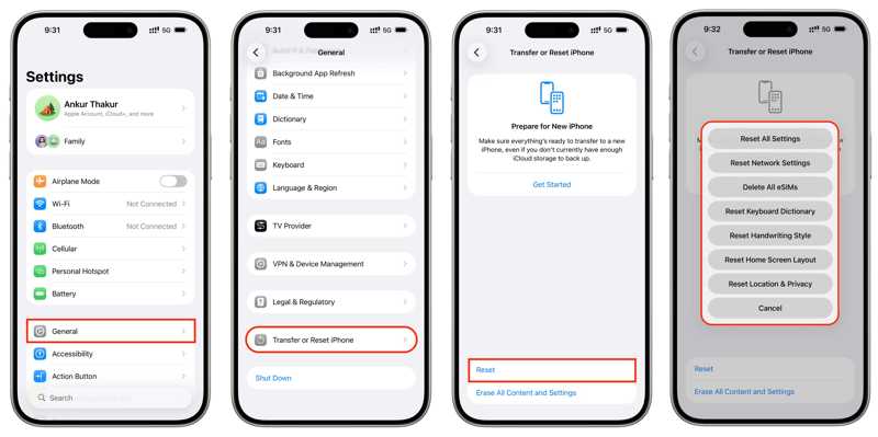 Reset All Settings