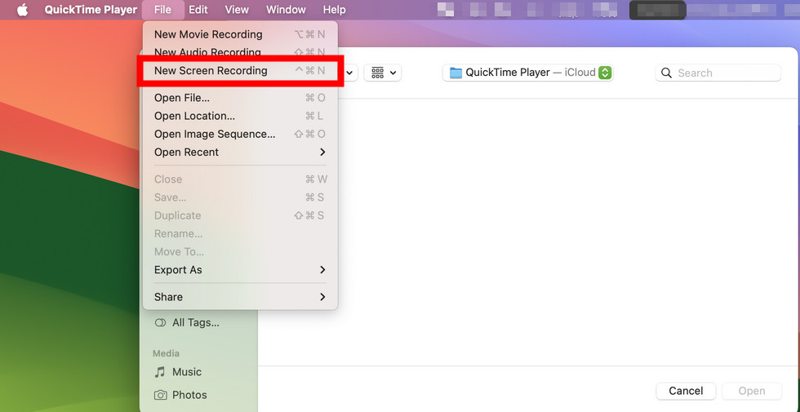 Новая функция записи экрана в Quicktime Player