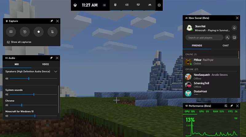 Record Mincraft Game Bar