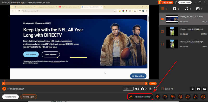 Check and Save DirecTV Stream Recording