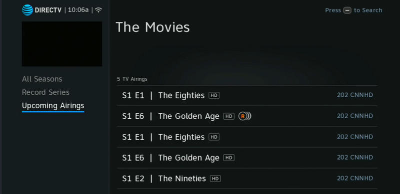 Record Upcoming Streaming on DirecTV