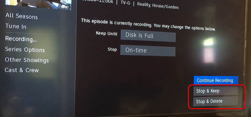 Stop Recording on DirecTV