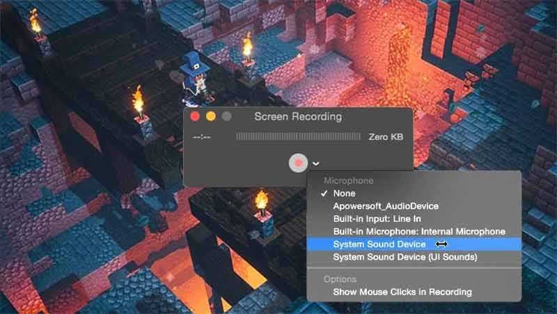 クイックタイム録画 マインクラフト
