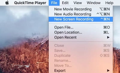 Quicktime New Audio Recording