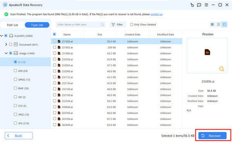 Cf Dataåterställning Apeaksoft