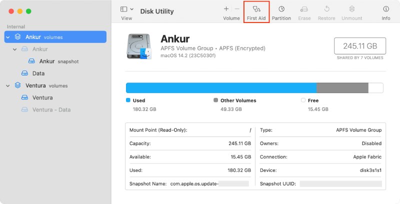 Första hjälpen Mac