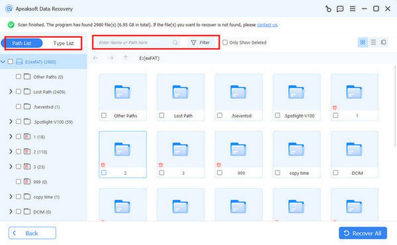 Välj Cf-fil Apeaksoft