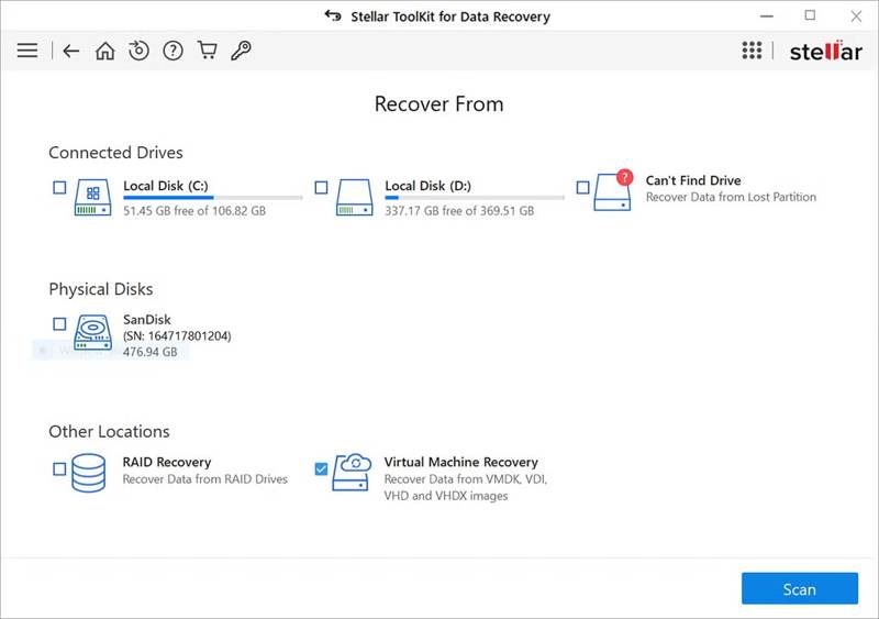 Stellar Data Recovery