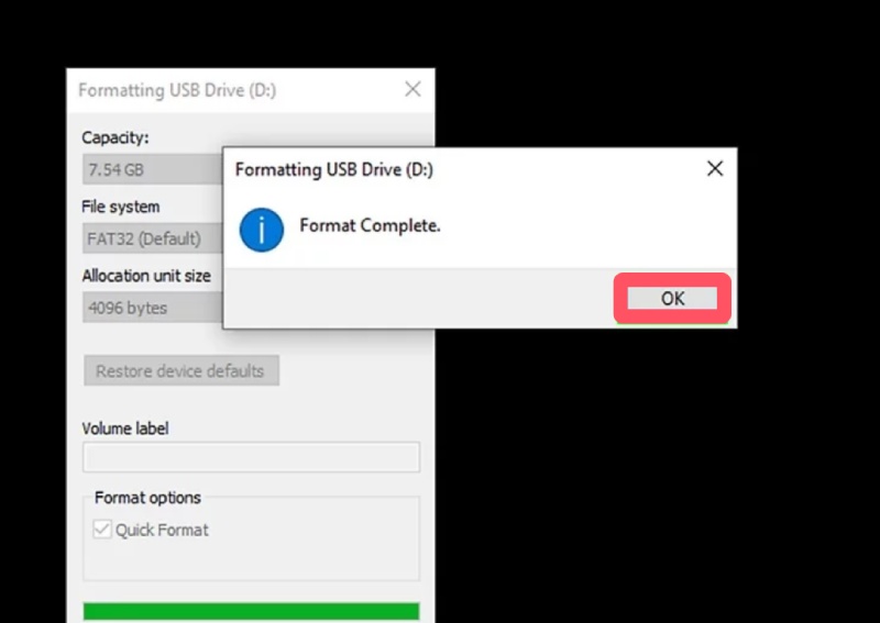 Reparasjon av flash-stasjoner i Win