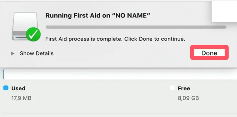 Reparasjon av flash-stasjoner på Mac