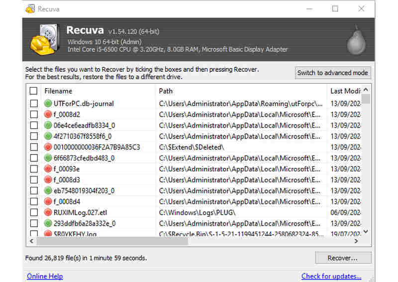 Recuva Free Photo Recovery Software