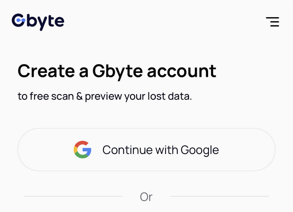 Create A Gbyte Account