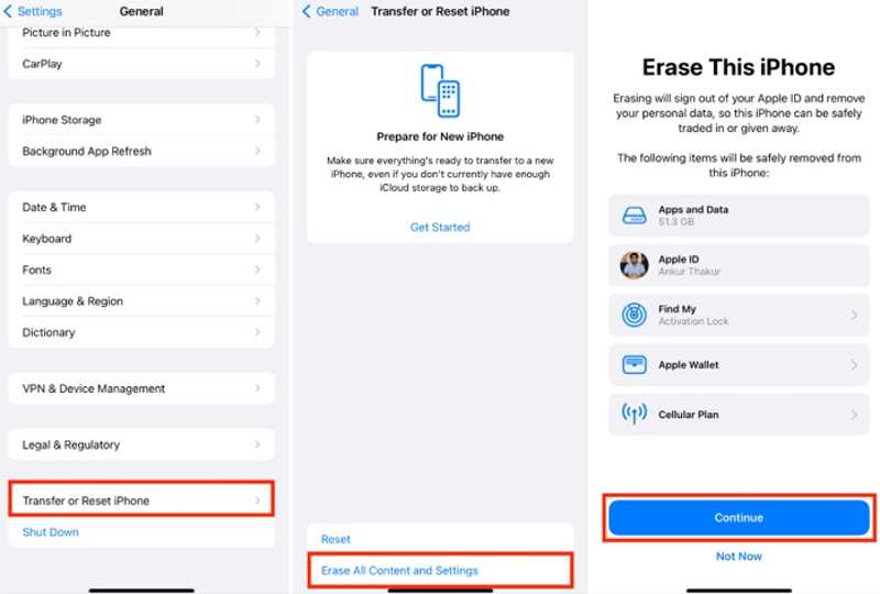 iPhone Erase All Content And Settings