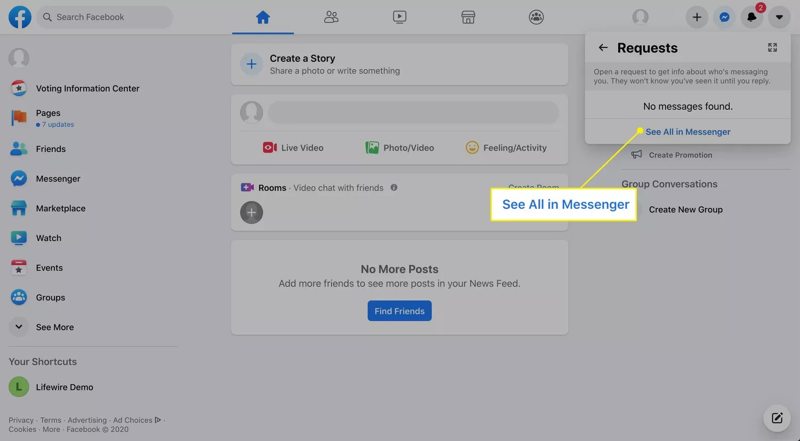 Se alle Messenger-meldinger