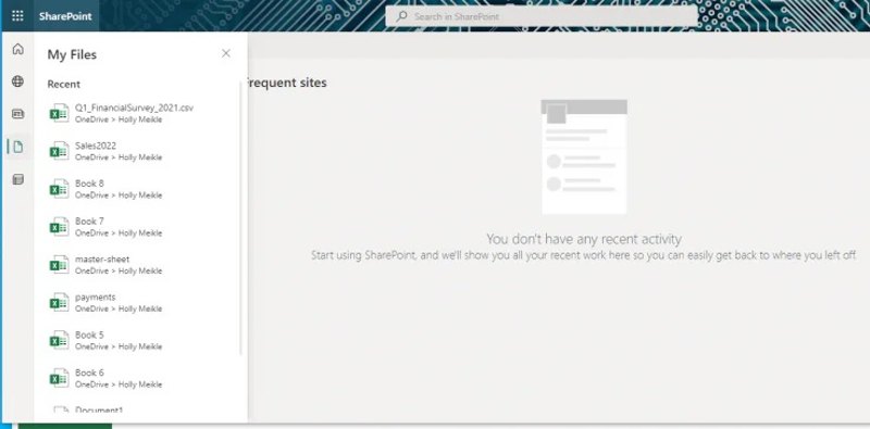 Sharepoint Previous Version Excel