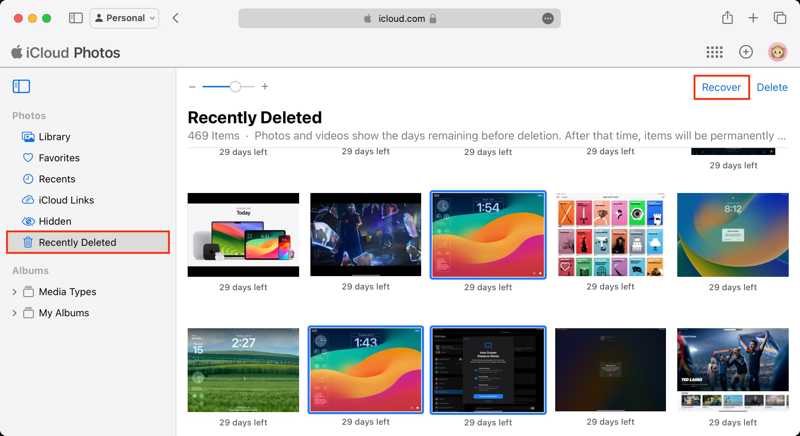 Восстановить фотографии из iCloud
