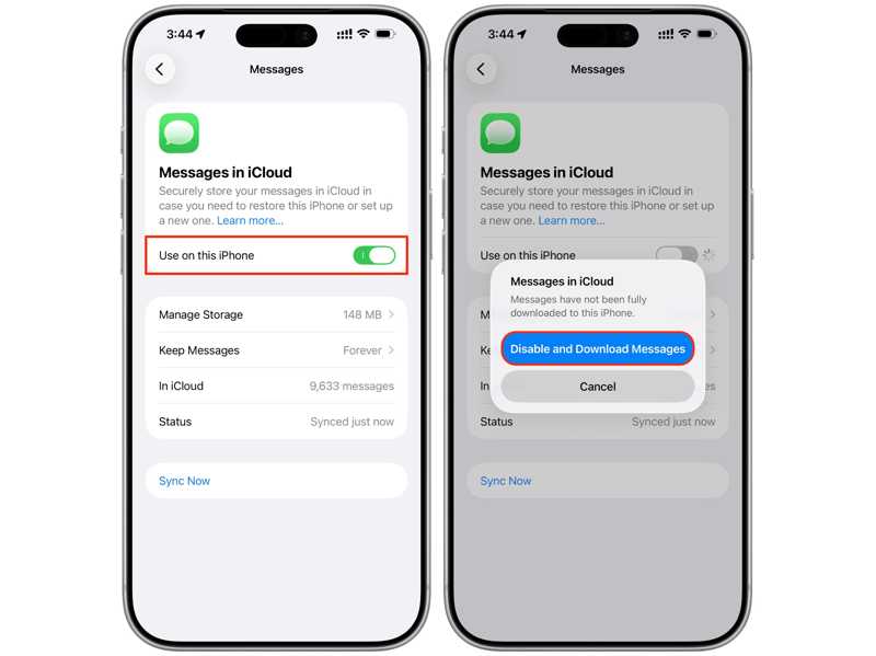 Восстановить SMS из iCloud