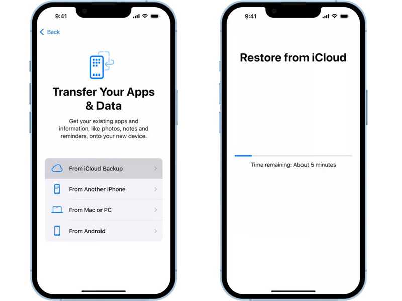 Восстановить резервную копию Icloud