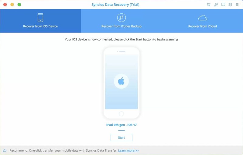 Syncios iPad Recovery Tool