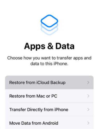 Aus iCloud-Backup wiederherstellen
