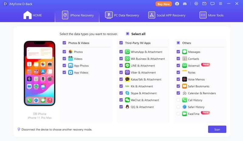 iMyFone D-Back for iOS
