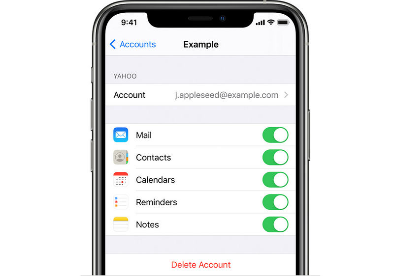 Check Notes Account Settings