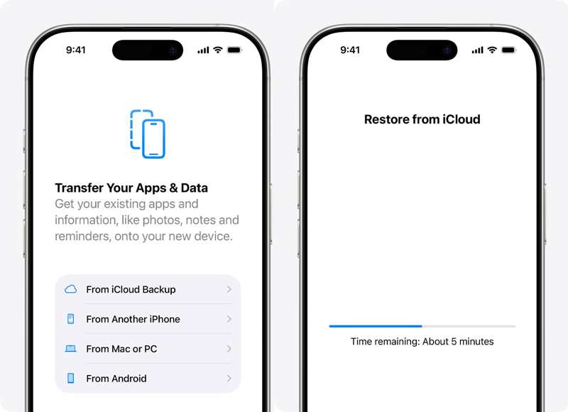 Восстановление из резервной копии iCloud