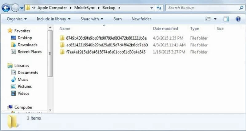 iTunes Backup Location Windows