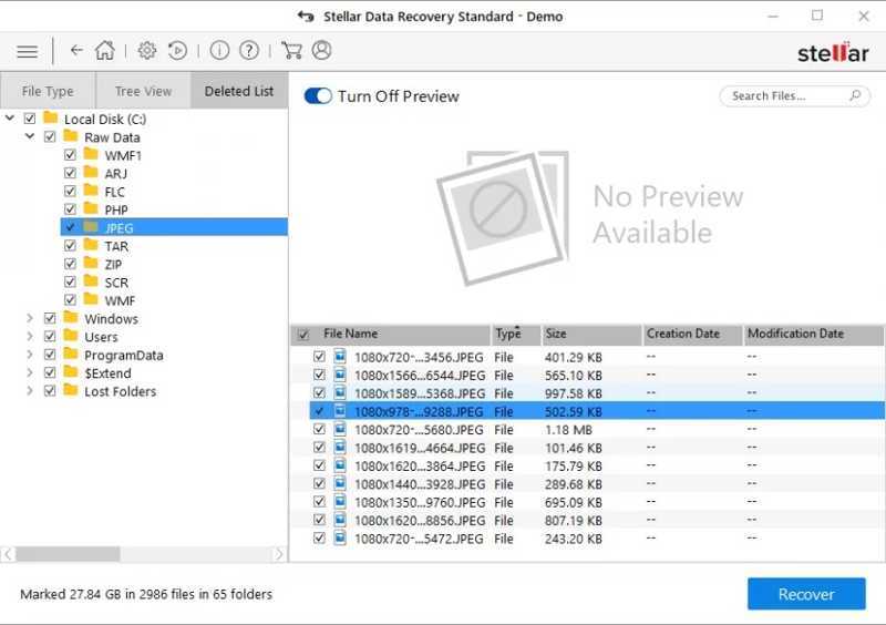 Obnova hvězdných dat