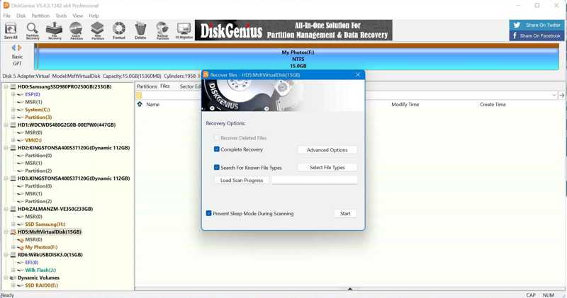 Diskgenius fájlok helyreállítása