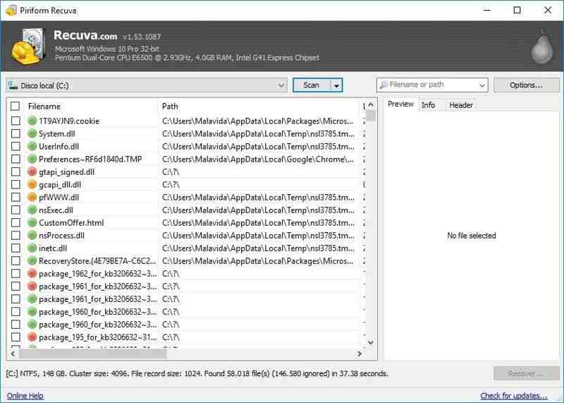 Recuva Software Data Recovery
