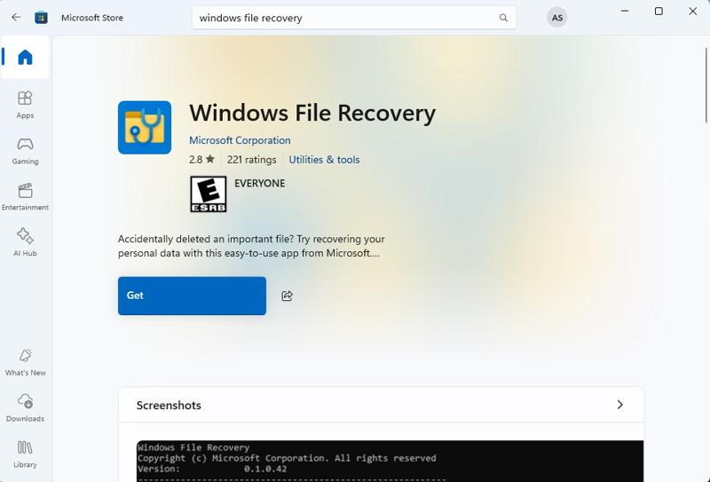 Windows Bestandsherstel