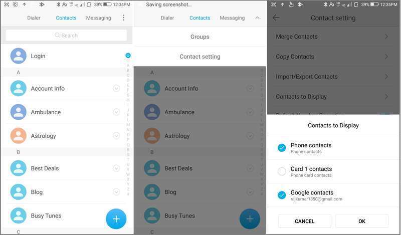 Exibir contatos no Android