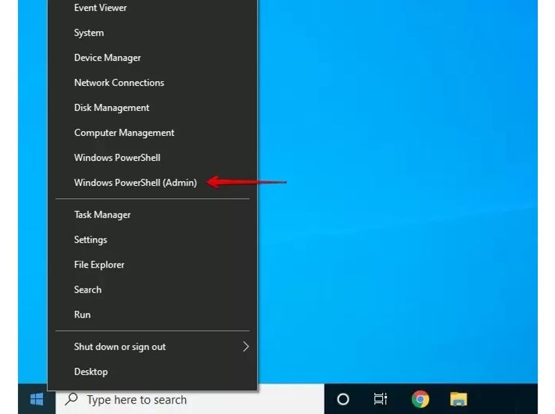 Άνοιγμα Powershell