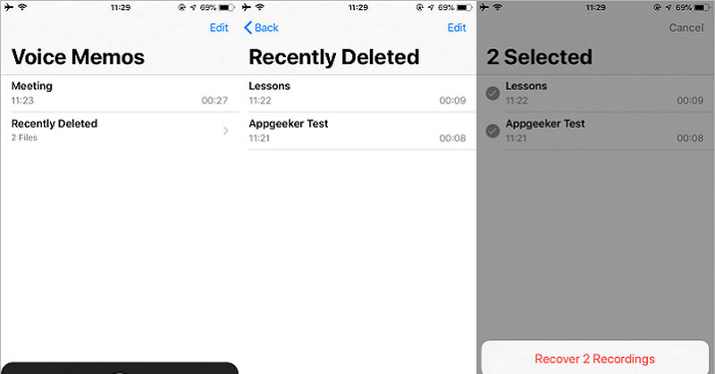 Gelöschte Audiodateien auf dem iPhone wiederherstellen