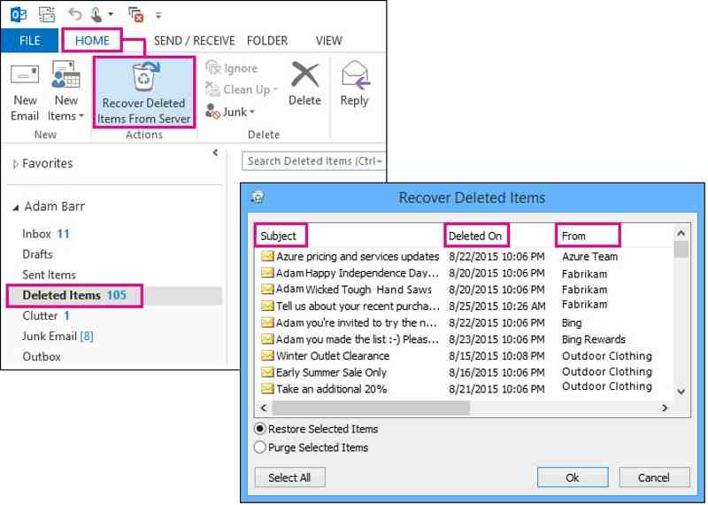 Recover Permanently Outlook