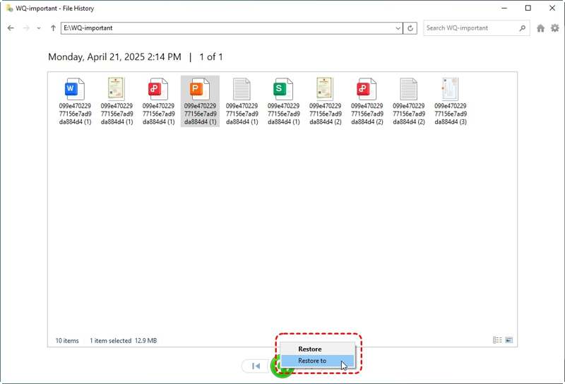 SD-Karten-Dateiverlauf wiederherstellen