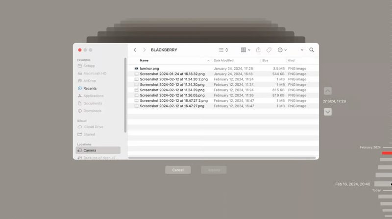 SD Time Machine wiederherstellen