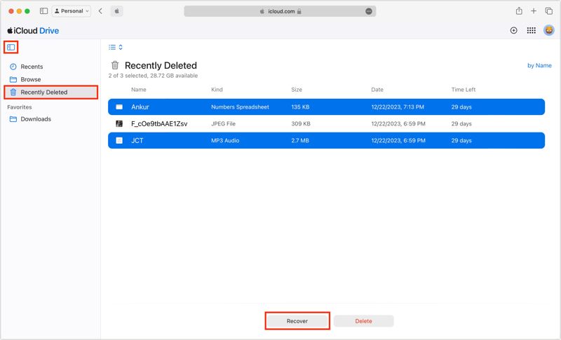 Récupérer iCloud sur Mac