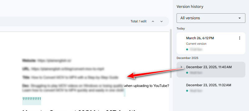 Preview Previous Version