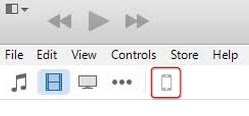 iTunes 中的 iPhone 图标